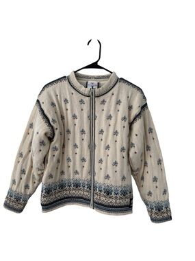 VINTAGE DALE OF NORWAY Official Olympics 2002 Norwegian Sweater Jacket Size S/M